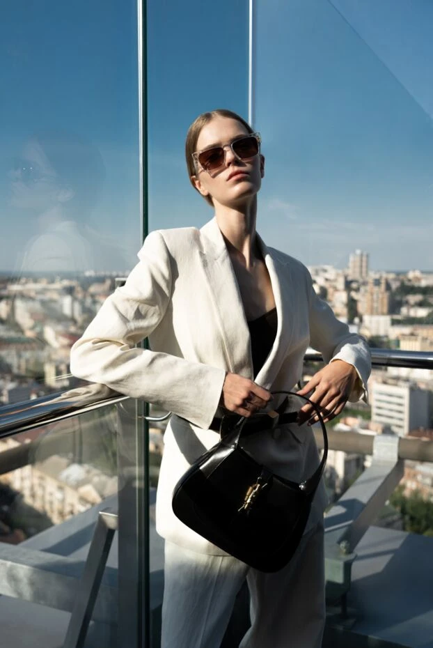 Balmain солнцезащитные очки прозрачные женские с коричневыми линзами 165799 - фото 2