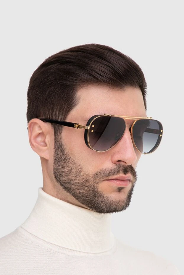 Balmain чоловічі окуляри для захисту від сонця з металу та пластику жовті чоловічі купити фото з цінами 165800 - фото 2