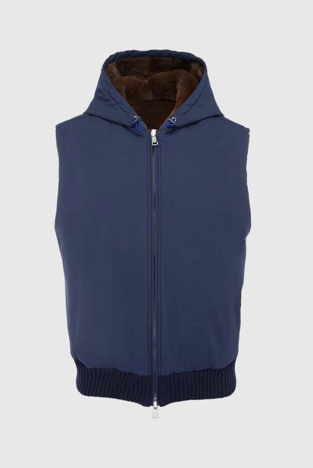 Fabio Gavazzi man wool, polyamide and silk vest blue for men buy with prices and photos 165812 - photo 1