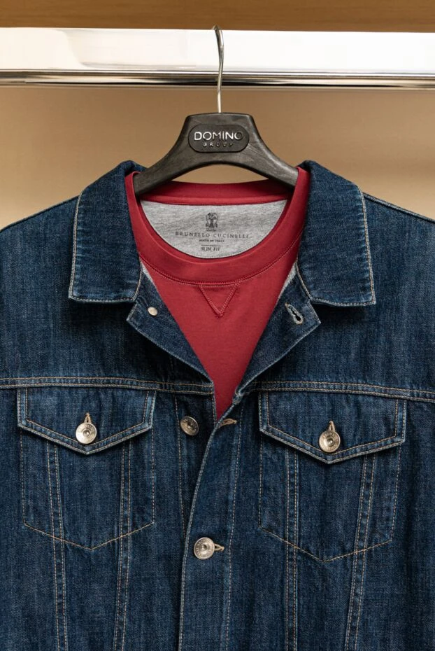 Brunello Cucinelli red cotton t-shirt for men 165924 - photo 3