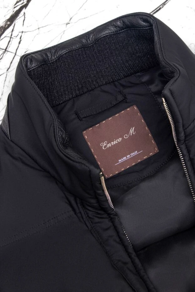 Enrico Mandelli жилет з віскози чорний чоловічий 165963 - фото 2