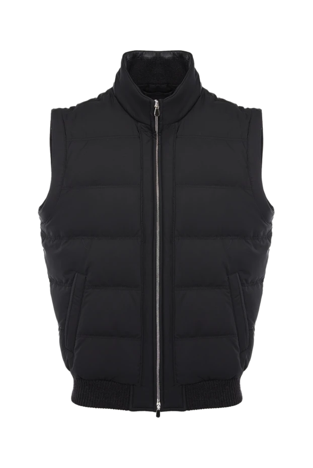 Enrico Mandelli black viscose vest for men 165963 - photo 1