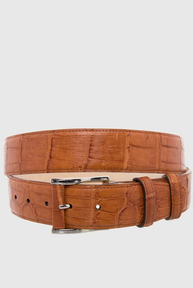 Cesare di Napoli man orange crocodile leather belt for men buy with prices and photos 165989 - photo 1