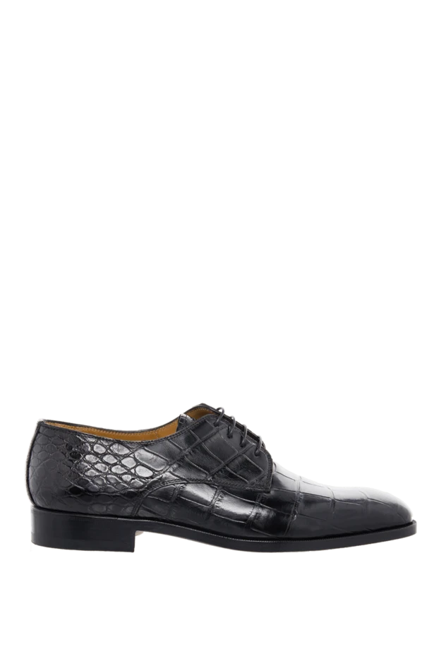 Cesare di Napoli man black alligator leather men's shoes 165996 - photo 1