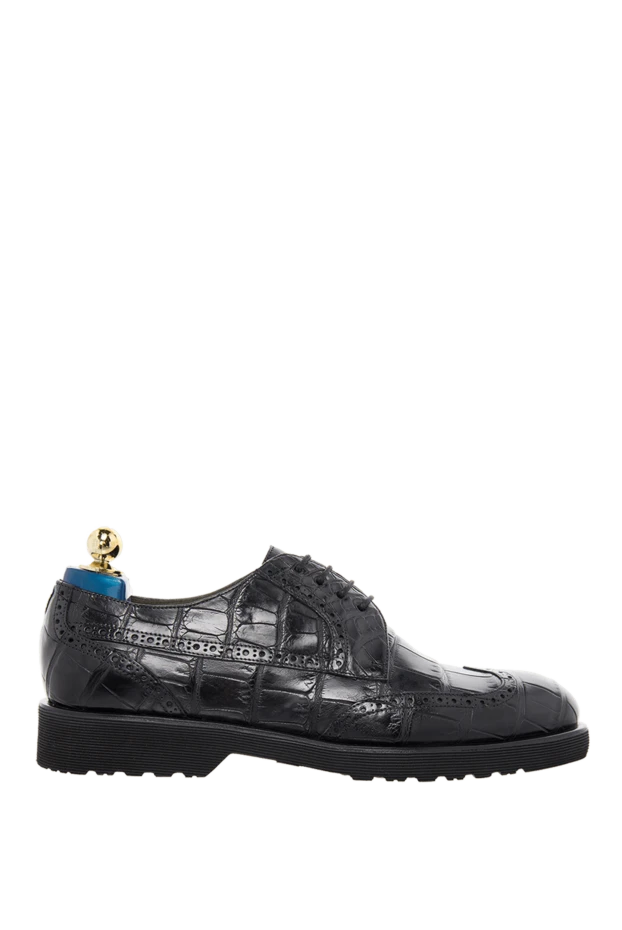 Shoes for men from alligator leather black