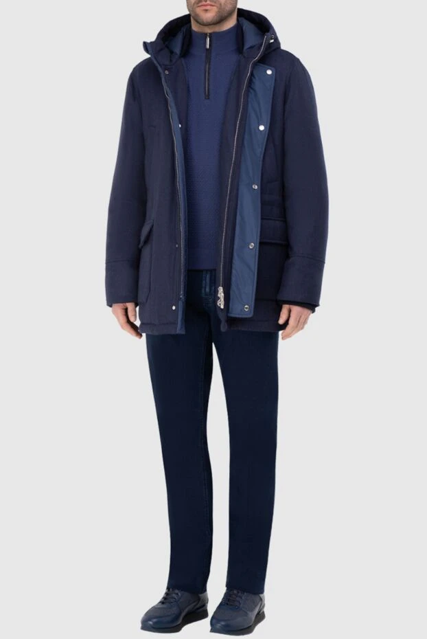 Stefano Ricci men's cashmere and silk down jacket blue 166035 - photo 2