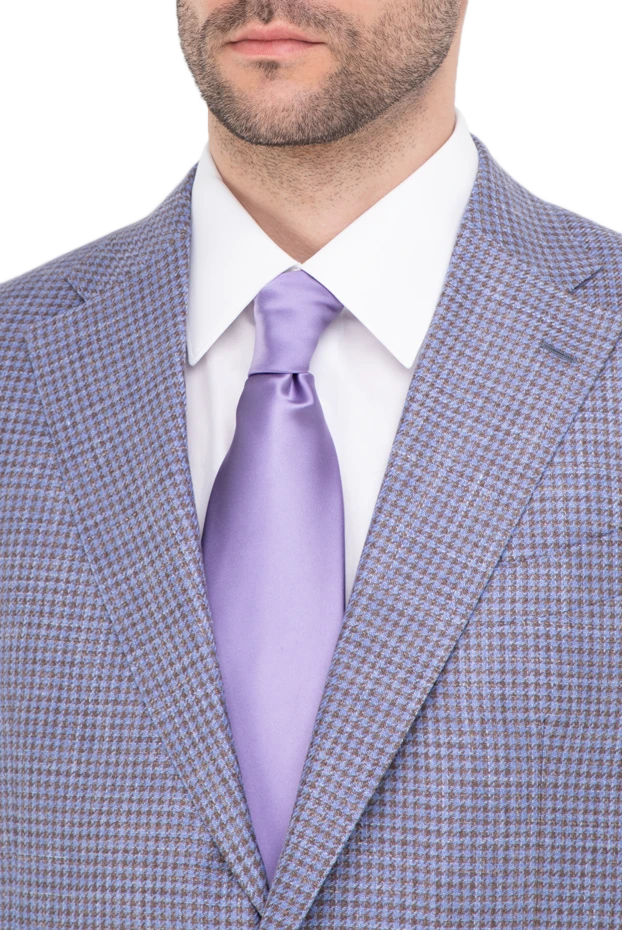Stefano Ricci краватка з шовку фіолетовий чоловічий 166037 - фото 2