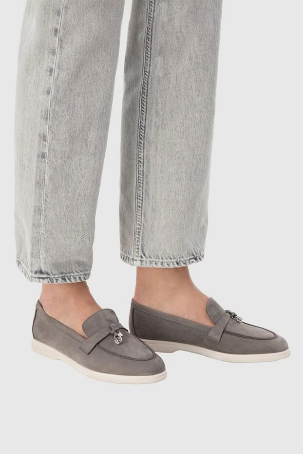 Cesare di Napoli woman gray nubuck loafers for women buy with prices and photos 166104 - photo 2