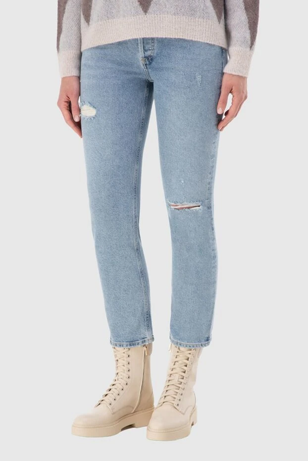 Citizens of Humanity женские джинсы из хлопка голубые женские купить с ценами и фото 166112 - фото 2