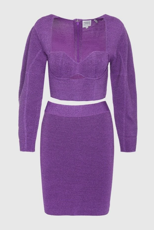 Herve Leger woman women's purple viscose and polyester skirt suit 166177 - photo 1