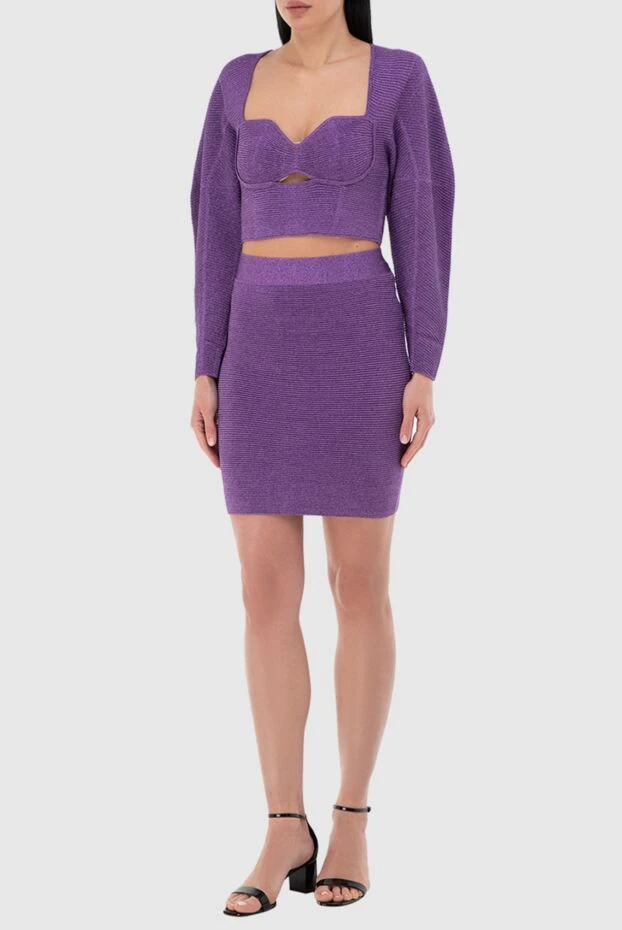 Herve Leger woman women's purple viscose and polyester skirt suit buy with prices and photos 166177 - photo 2