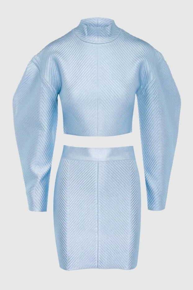 Blue suit with skirt for women