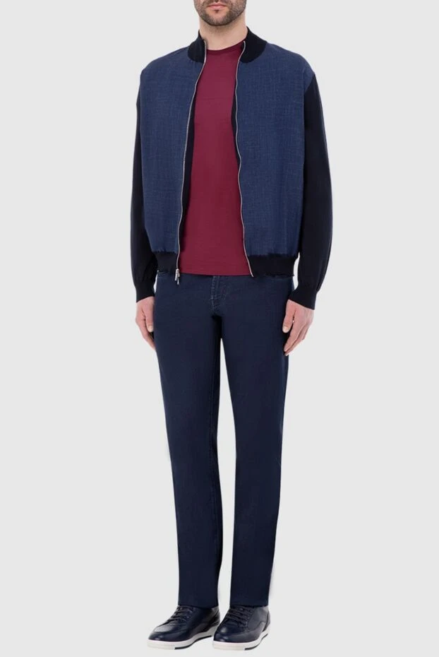 Tombolini man men's sports jacket made of wool and linen, blue buy with prices and photos 166180 - photo 2