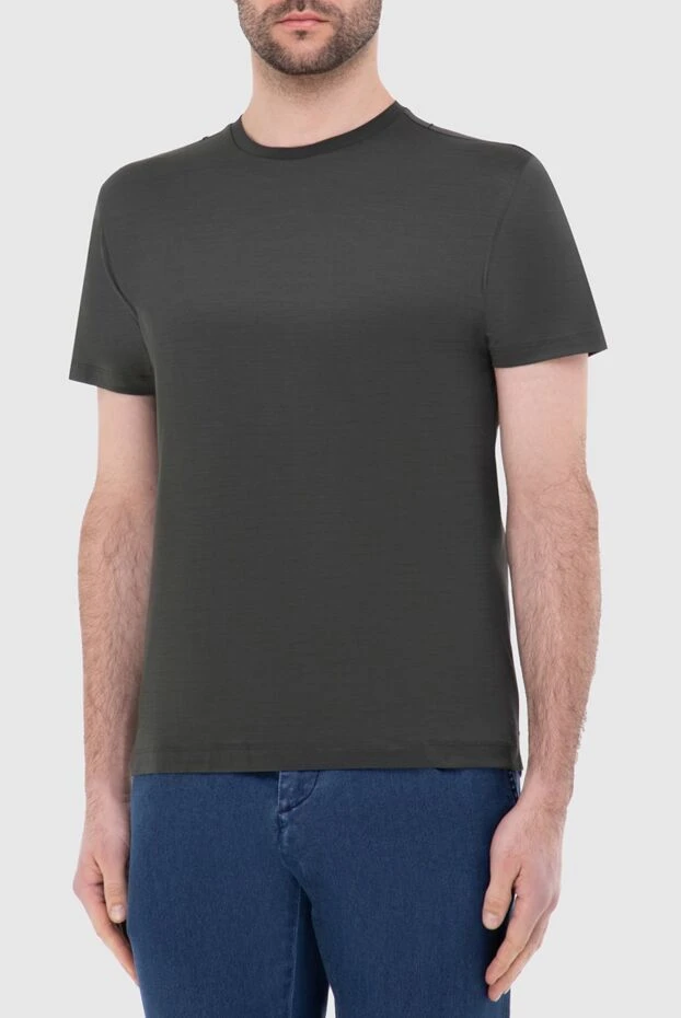 Tombolini мужские футболка из хлопка зеленая мужская купить с ценами и фото 166182 - фото 2