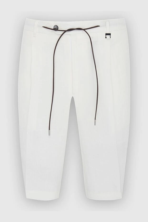 Tombolini мужские шорты из льна белые мужские купить с ценами и фото 166187 - фото 1