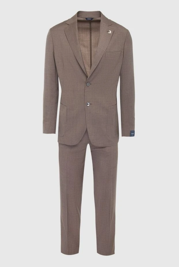 Tombolini man men's suit made of brown wool 166207 - photo 1