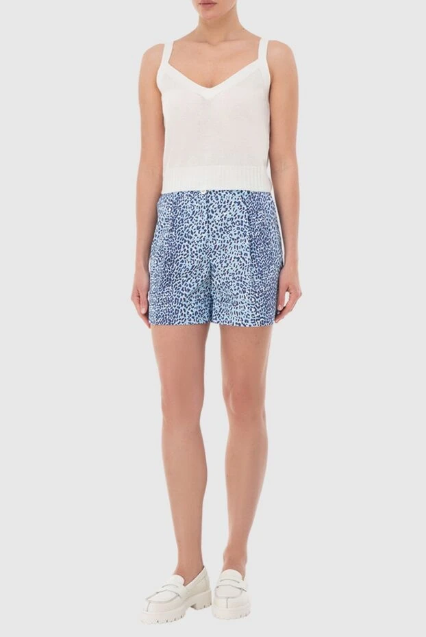 P.A.R.O.S.H. woman blue cotton shorts for women buy with prices and photos 166214 - photo 2