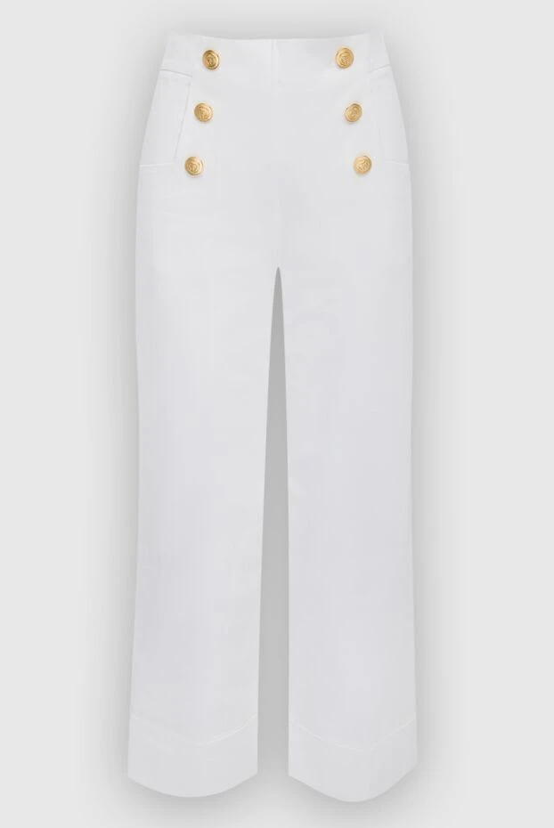 P.A.R.O.S.H. жіночі штани з бавовни білі жіночі купити фото з цінами 166222 - фото 1