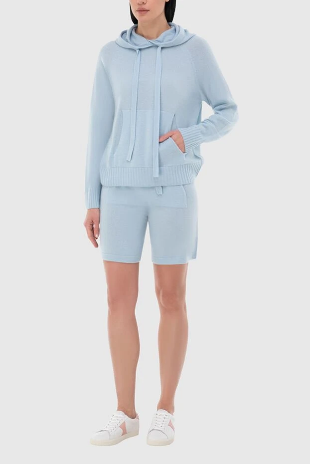 P.A.R.O.S.H. woman women's blue cashmere shorts suit 166225 - photo 2