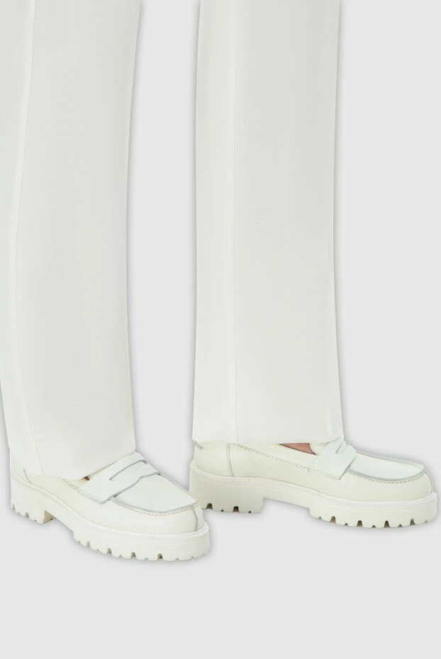 P.A.R.O.S.H. woman white leather loafers for women buy with prices and photos 166236 - photo 2