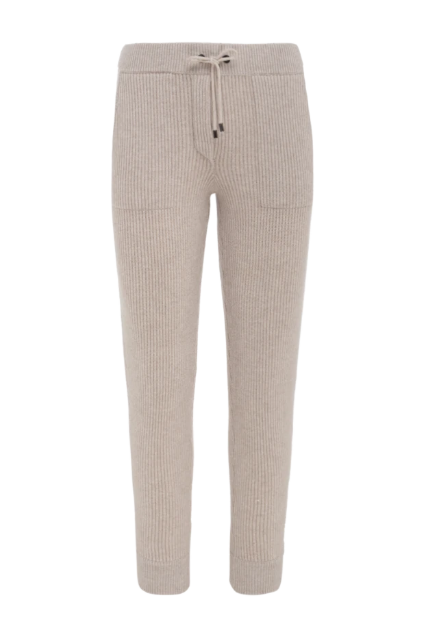 Brunello Cucinelli брюки из шерсти бежевые женские бежевые 166237 - фото 1
