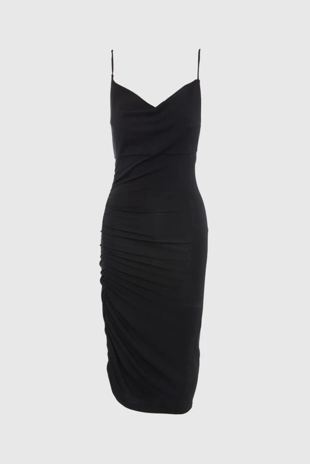 Black viscose dress for women