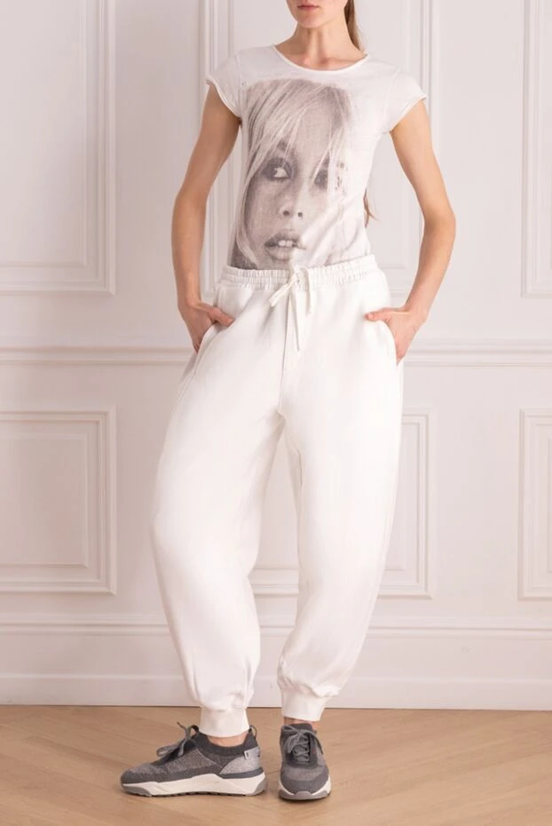 Philosophy di Lorenzo Serafini woman women's white cotton trousers buy with prices and photos 166294 - photo 2