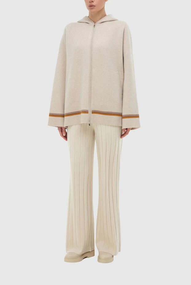 Loro Piana woman beige cashmere trousers for women buy with prices and photos 166311 - photo 2