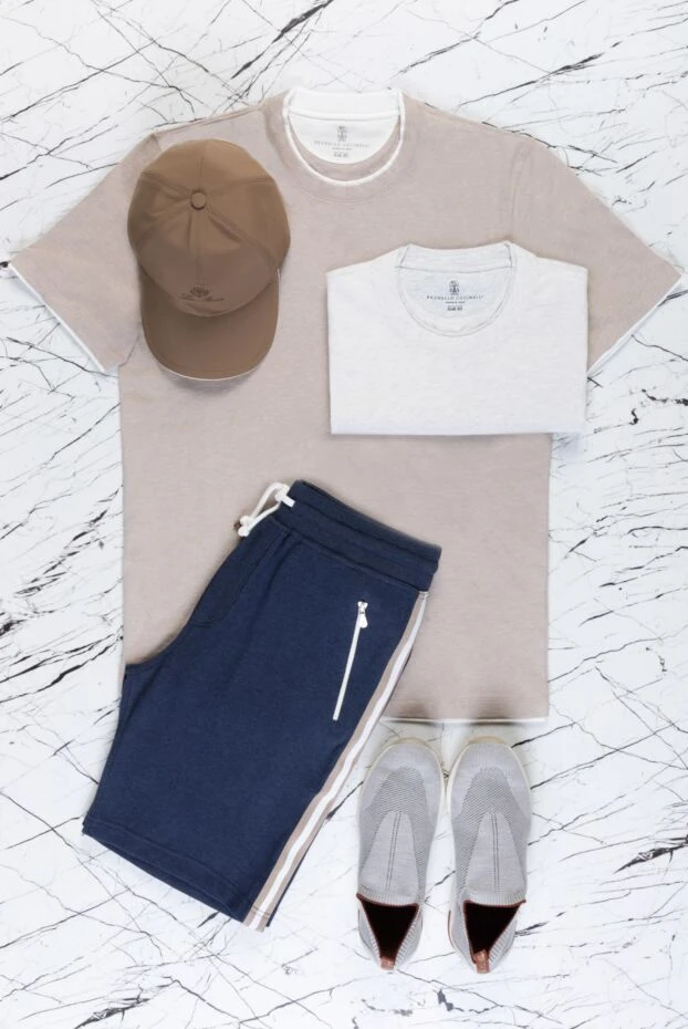 Brunello Cucinelli gray cotton and polyamide pants for women 166312 - photo 2