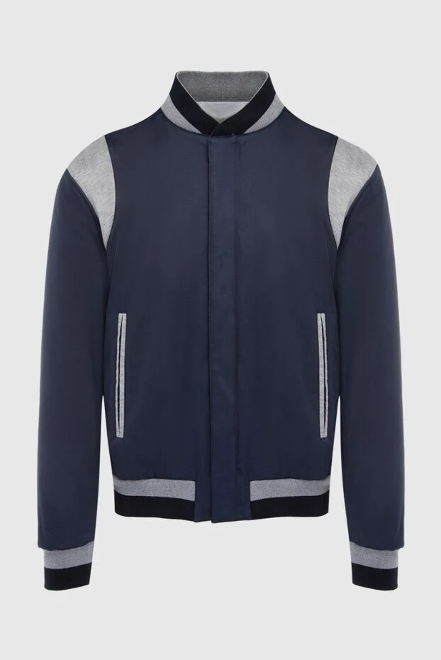 Kiton blue cotton and elastane jacket for men 166339 - photo 1