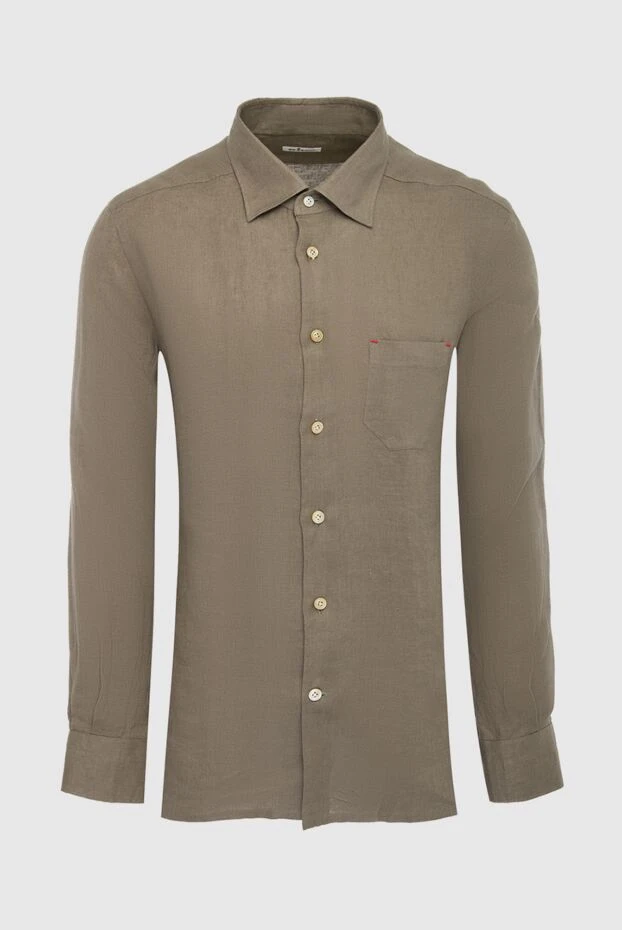 Kiton brown linen shirt for men 166367 - photo 1