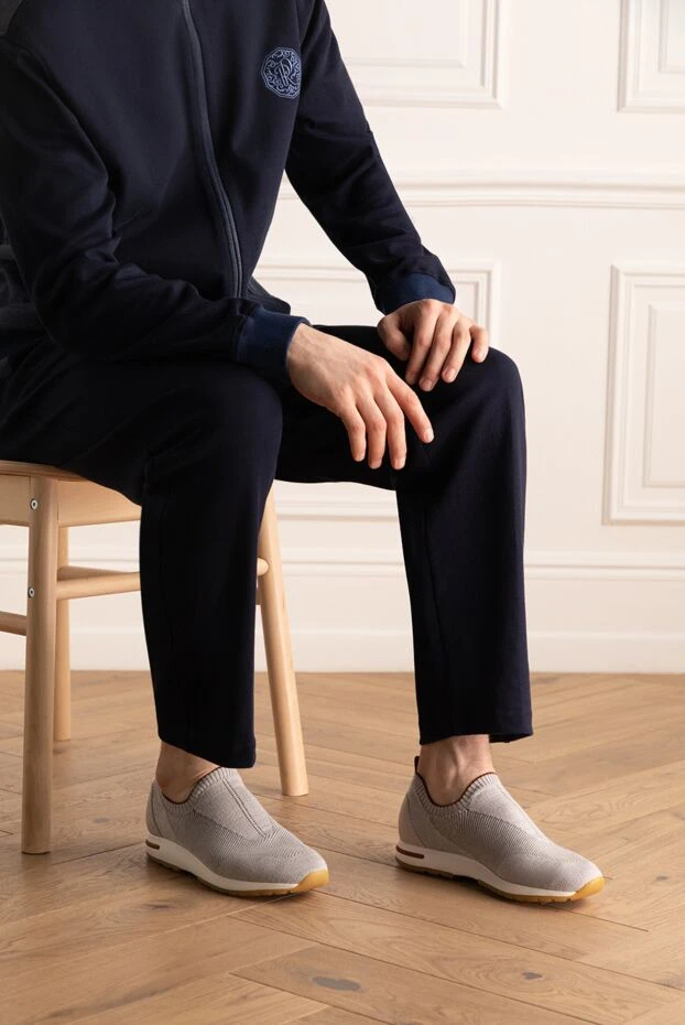Loro Piana мужские кроссовки из шерсти серые мужские купить с ценами и фото 166377 - фото 2