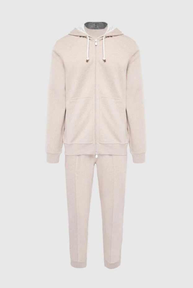 Brunello Cucinelli костюм спортивный мужской из хлопка и полиамида бежевый 166406 - фото 1