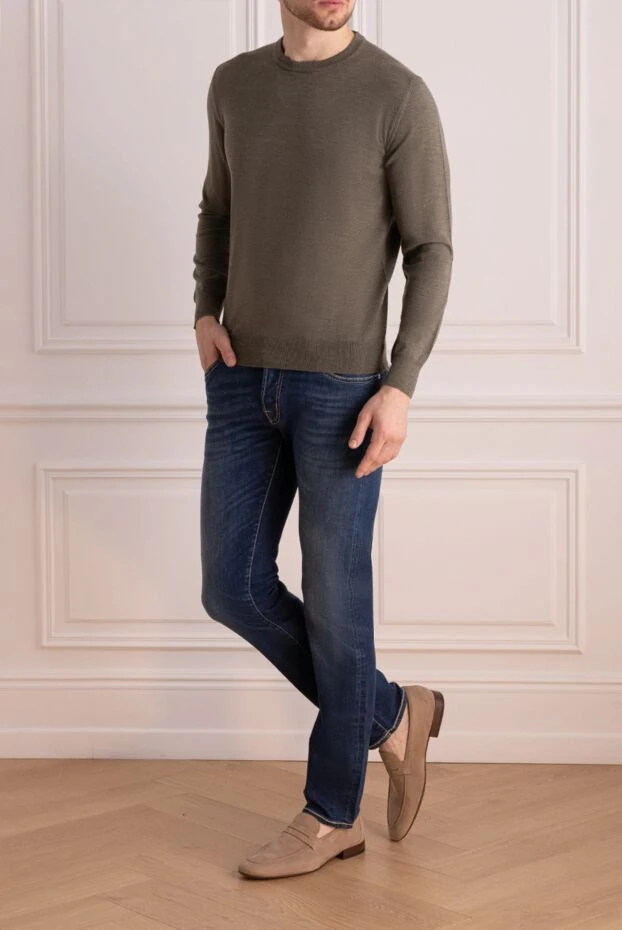 Jacob Cohen man blue cotton and viscose jeans for men buy with prices and photos 166424 - photo 2