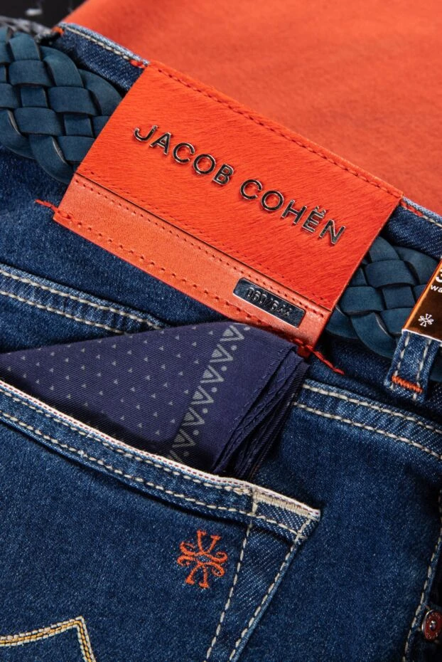 Jacob Cohen джинси з бавовни та віскози сині чоловічі 166424 - фото 2