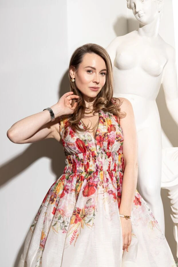 Fabiana Filippi women's yellow multilayer necklace with decorative chains 166440 - photo 2