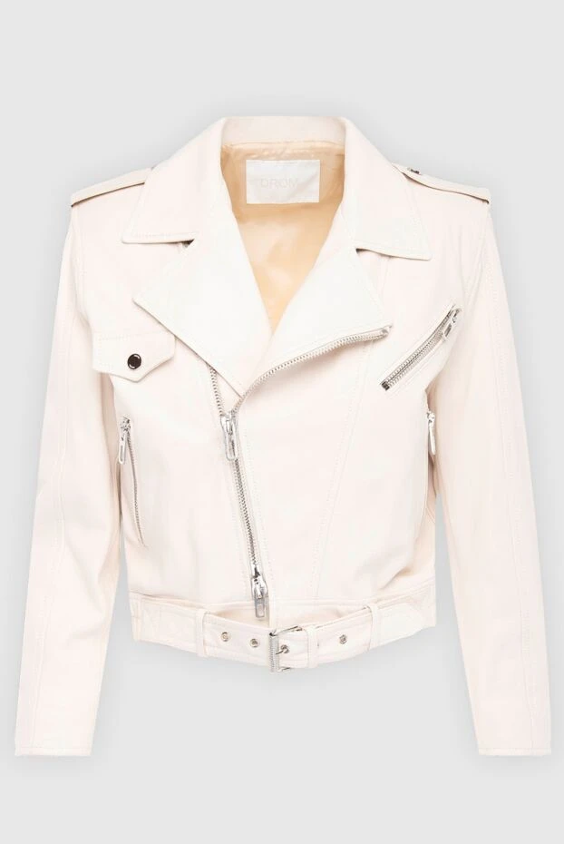 DROMe woman women's beige leather jacket buy with prices and photos 166456 - photo 1