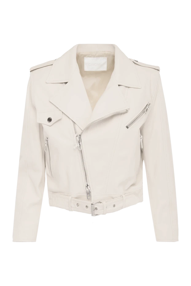 DROMe jacket made of genuine leather for women beige 166456 - photo 1