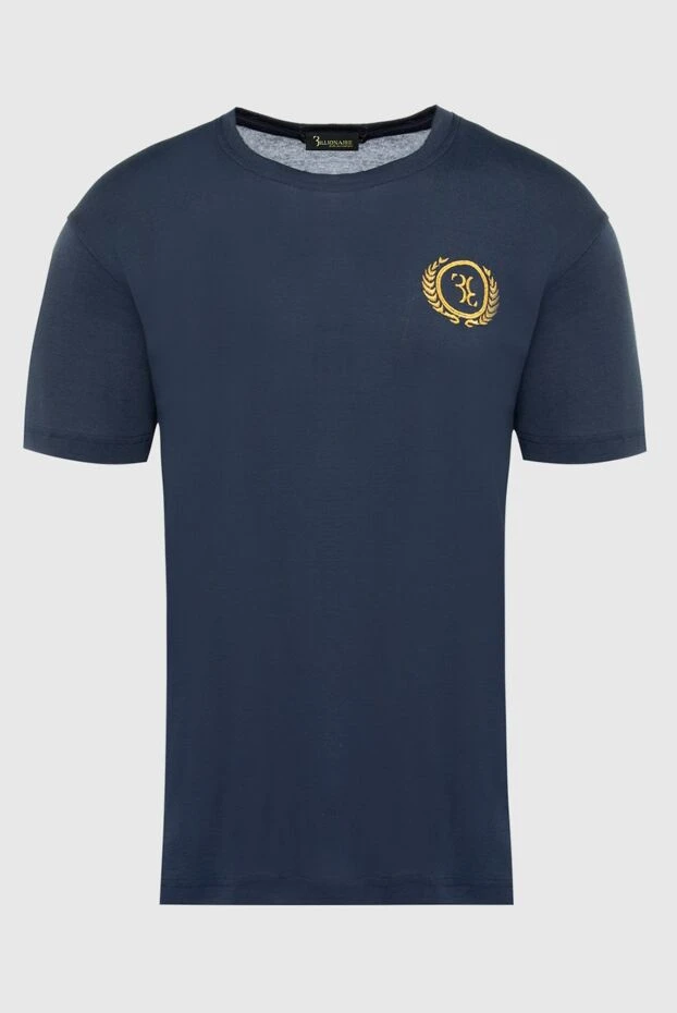 Billionaire dark blue cotton t-shirt with crest on chest 196916 - photo 1
