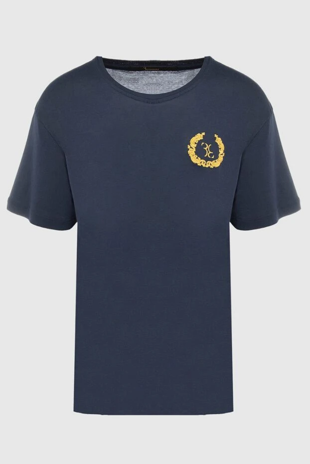Billionaire dark blue t-shirt with logo and laurel wreath 195466 - photo 1