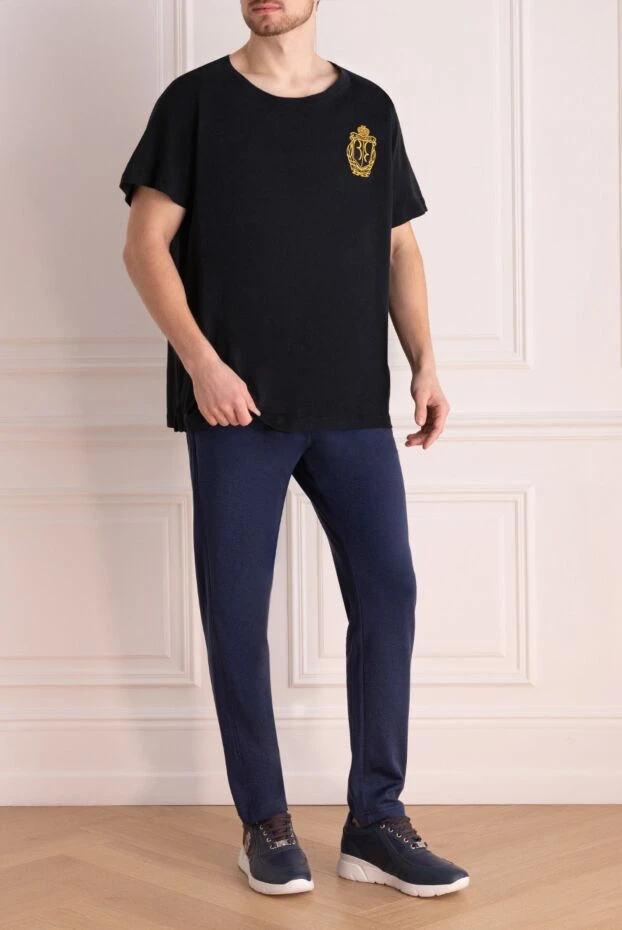 Billionaire man black cotton and elastane t-shirt for men buy with prices and photos 166468 - photo 2