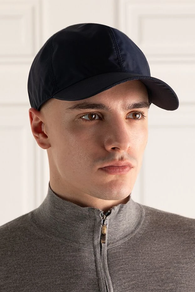 Cesare di Napoli man blue cotton cap for men buy with prices and photos 166490 - photo 2
