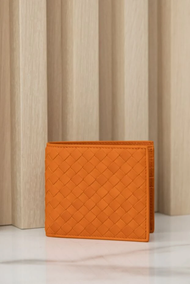 Bottega Veneta orange leather wallet for men 166501 - photo 3