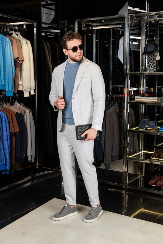 Клатч-гаманець чоловічий шкіряний Intrecciato Piccolo чорний на блискавці - фото 2