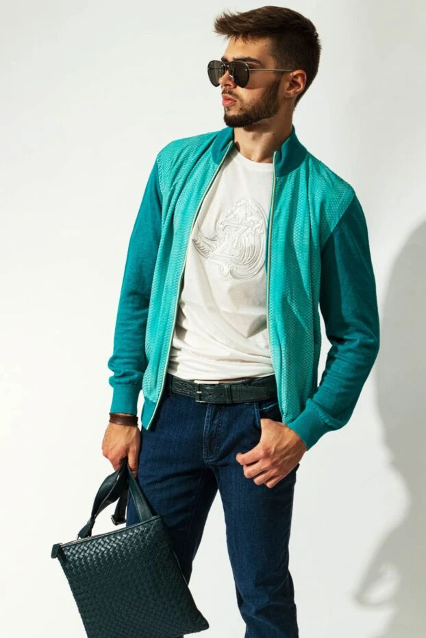 Men's Intrecciato Weave Bag in Soft Leather with Adjustable Strap - photo 2