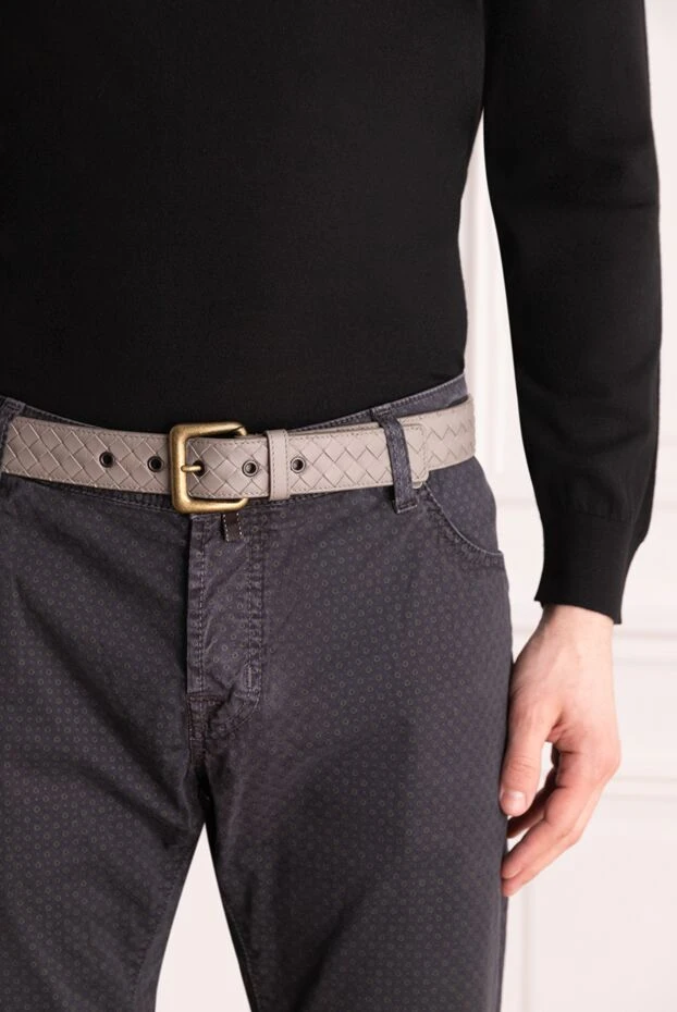 Bottega Veneta man beige leather belt чоловічий buy with prices and photos 166532 - photo 2