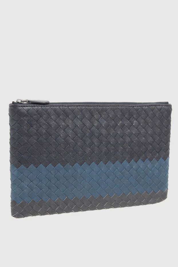 Bottega Veneta man men's clutch bag made of genuine leather blue 166537 - photo 2