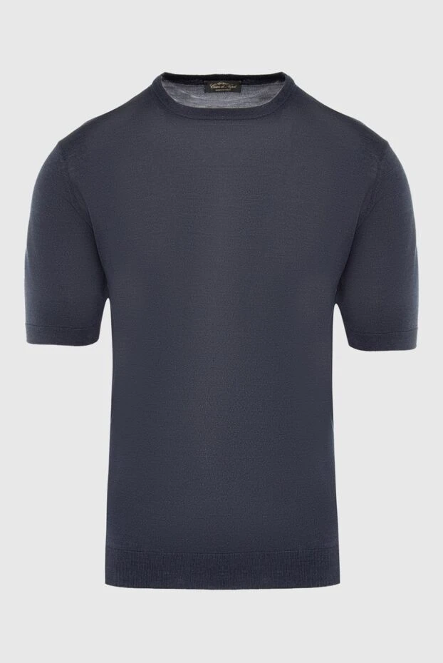 Cesare di Napoli man silk short sleeve jumper gray for men buy with prices and photos 166580 - photo 1