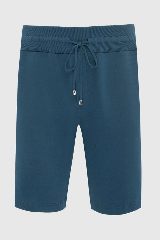 Cesare di Napoli мужские шорты из хлопка синие мужские купить с ценами и фото 166637 - фото 1