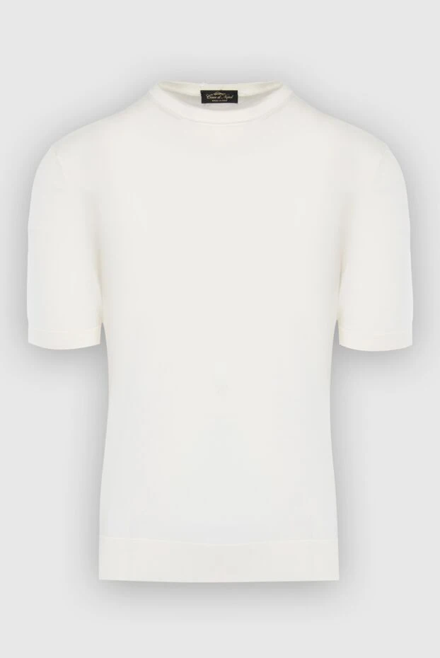 Cesare di Napoli man cotton short sleeve jumper white for men buy with prices and photos 166647 - photo 1